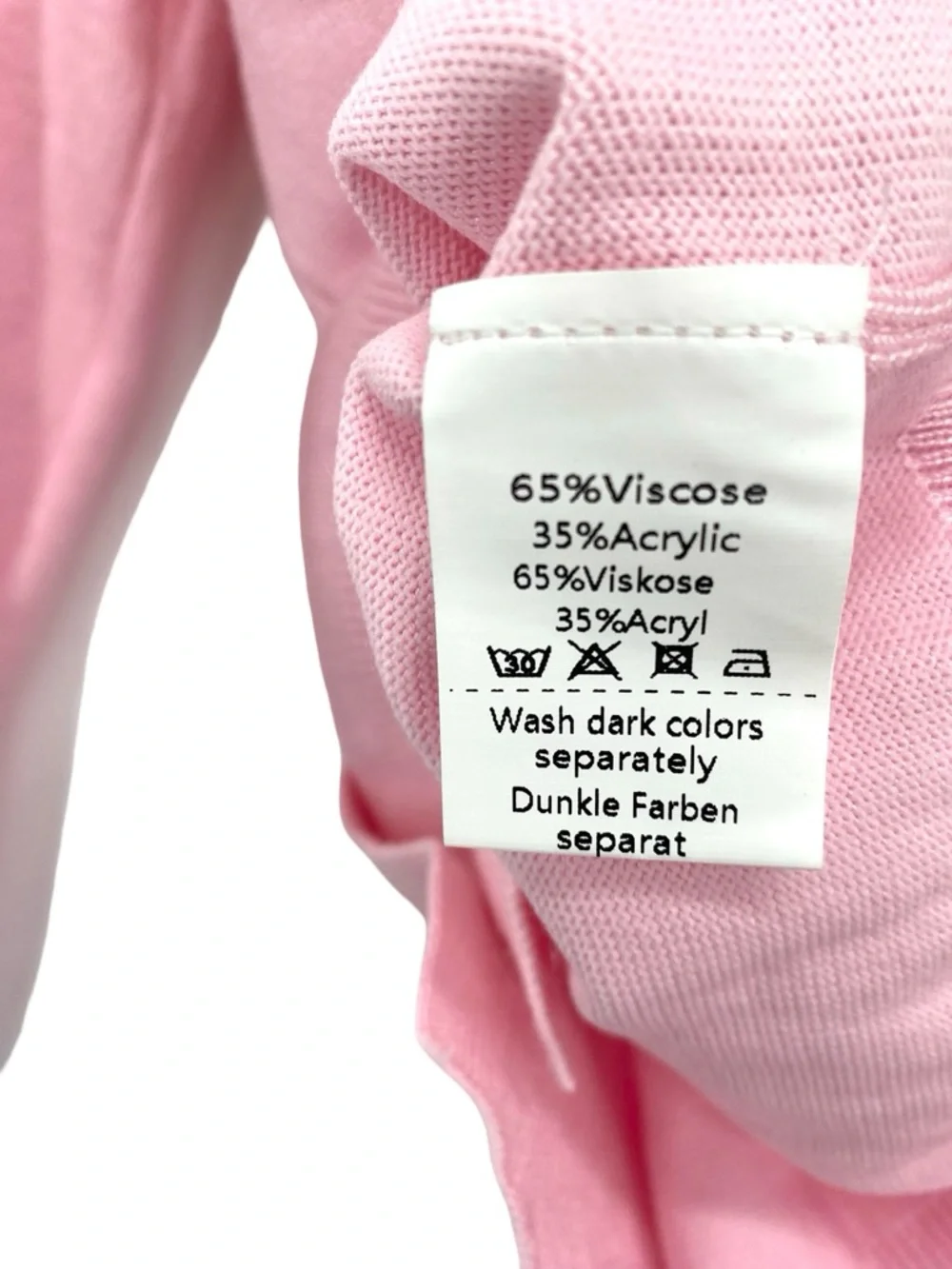 Grace Karin Pink V Neck Knit Cardigan Sweater Size XL